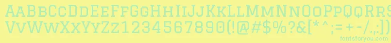GraduateRegular Font – Green Fonts on Yellow Background