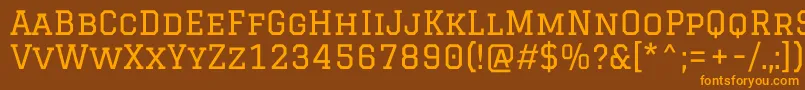 GraduateRegular Font – Orange Fonts on Brown Background