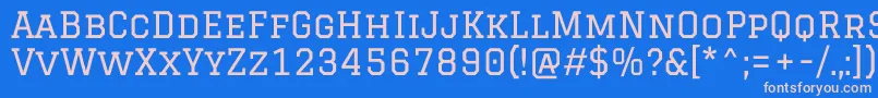 フォントGraduateRegular – ピンクの文字、青い背景