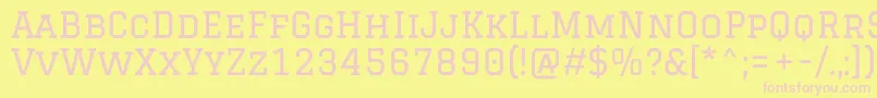 Шрифт GraduateRegular – розовые шрифты на жёлтом фоне