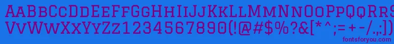 Шрифт GraduateRegular – фиолетовые шрифты на синем фоне