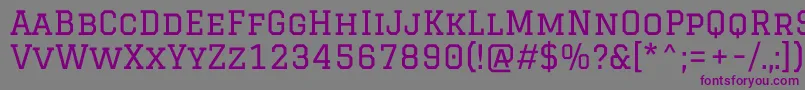 Шрифт GraduateRegular – фиолетовые шрифты на сером фоне