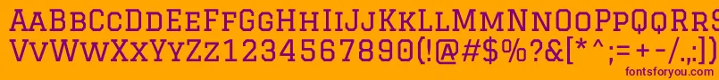 Шрифт GraduateRegular – фиолетовые шрифты на оранжевом фоне