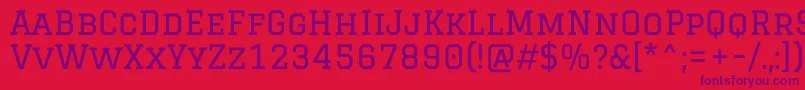 フォントGraduateRegular – 赤い背景に紫のフォント