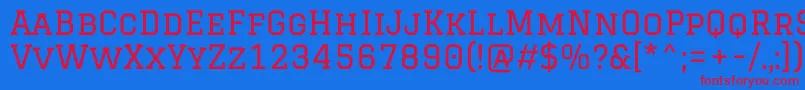 GraduateRegular Font – Red Fonts on Blue Background