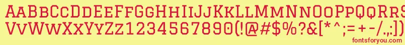 GraduateRegular Font – Red Fonts on Yellow Background