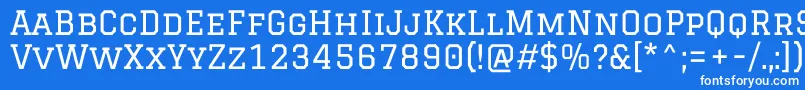 GraduateRegular-fontti – valkoiset fontit sinisellä taustalla