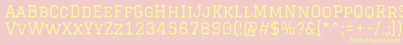 GraduateRegular Font – Yellow Fonts on Pink Background