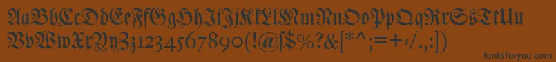 Dslutherschetitel Font – Black Fonts on Brown Background