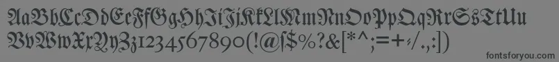 フォントDslutherschetitel – 黒い文字の灰色の背景
