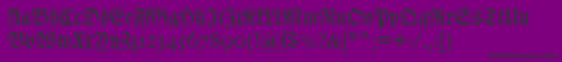 Dslutherschetitel Font – Black Fonts on Purple Background