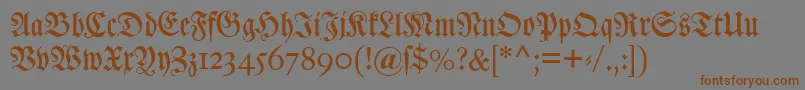 Dslutherschetitel Font – Brown Fonts on Gray Background