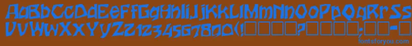 HerthaRegular Font – Blue Fonts on Brown Background