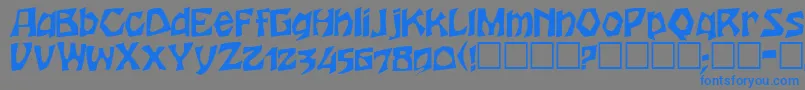 HerthaRegular Font – Blue Fonts on Gray Background
