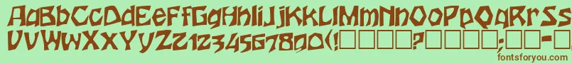 HerthaRegular Font – Brown Fonts on Green Background