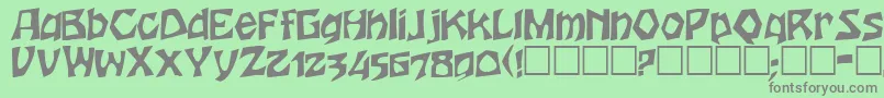 フォントHerthaRegular – 緑の背景に灰色の文字