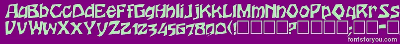 HerthaRegular Font – Green Fonts on Purple Background