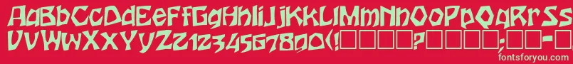 HerthaRegular Font – Green Fonts on Red Background