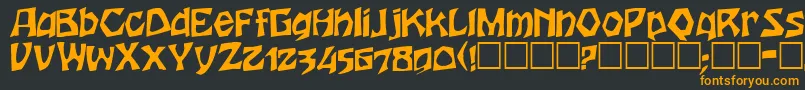 HerthaRegular Font – Orange Fonts on Black Background