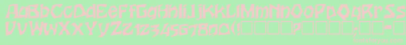 HerthaRegular Font – Pink Fonts on Green Background