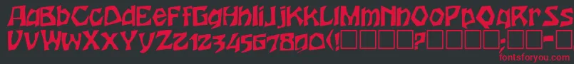 HerthaRegular Font – Red Fonts on Black Background