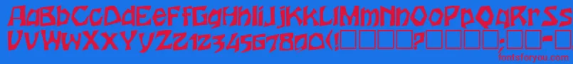 HerthaRegular Font – Red Fonts on Blue Background