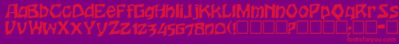 HerthaRegular Font – Red Fonts on Purple Background