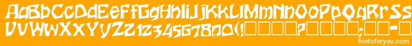 HerthaRegular Font – White Fonts on Orange Background