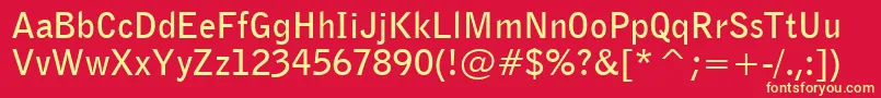 BellGothicBoldBt Font – Yellow Fonts on Red Background