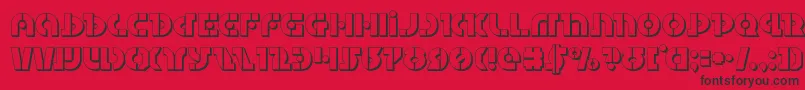 Questlok3D Font – Black Fonts on Red Background