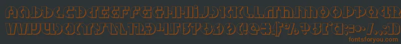 Questlok3D Font – Brown Fonts on Black Background