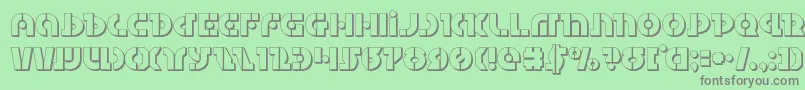 Questlok3D Font – Gray Fonts on Green Background