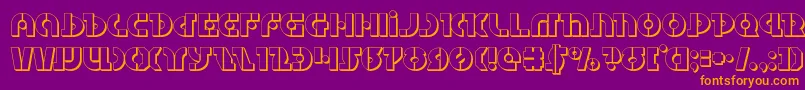 Questlok3D Font – Orange Fonts on Purple Background