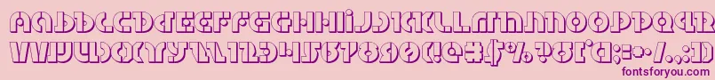 Questlok3D Font – Purple Fonts on Pink Background