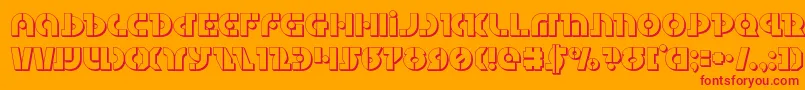 Questlok3D Font – Red Fonts on Orange Background