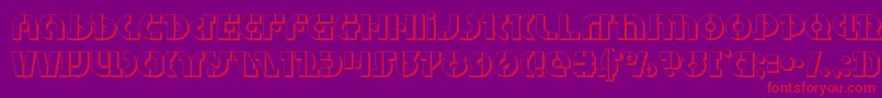 Questlok3D Font – Red Fonts on Purple Background