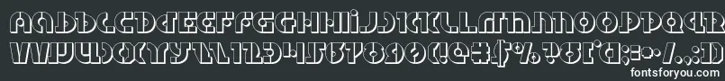 Шрифт Questlok3D – белые шрифты