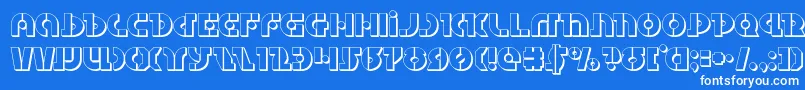 Questlok3D Font – White Fonts on Blue Background