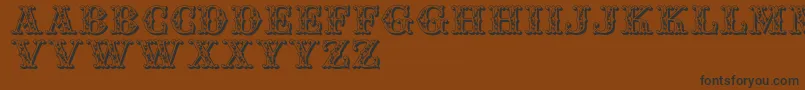 Jfaufair Font – Black Fonts on Brown Background