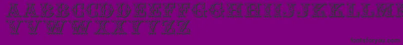 Fonte Jfaufair – fontes pretas em um fundo violeta
