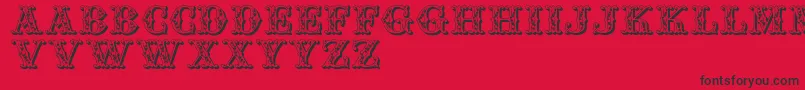 Police Jfaufair – polices noires sur fond rouge
