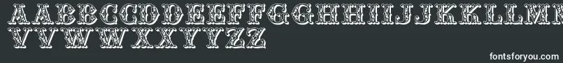 Jfaufair-fontti – valkoiset fontit mustalla taustalla