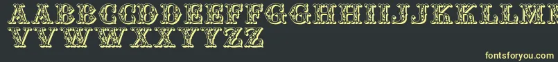 Jfaufair-Schriftart – Gelbe Schriften auf schwarzem Hintergrund