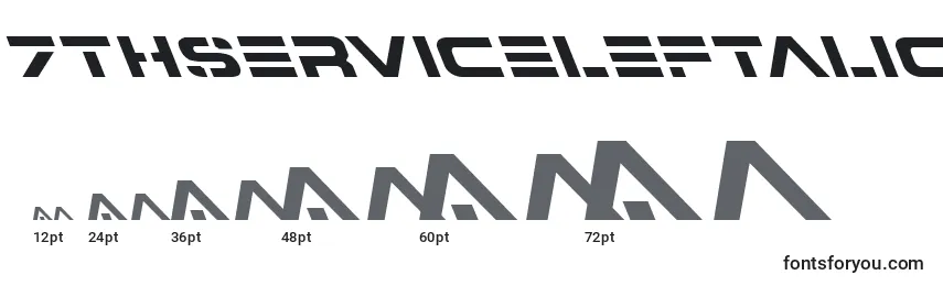 7thServiceLeftalic Font Sizes