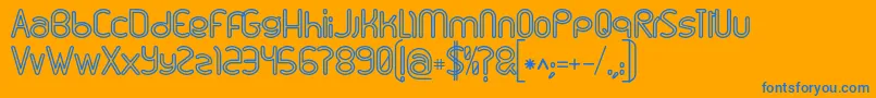 Linu Font – Blue Fonts on Orange Background