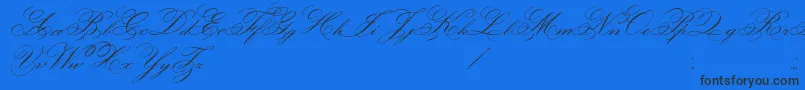 FaceOfYesterday Font – Black Fonts on Blue Background