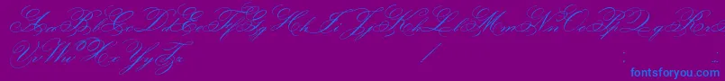 FaceOfYesterday-Schriftart – Blaue Schriften auf violettem Hintergrund