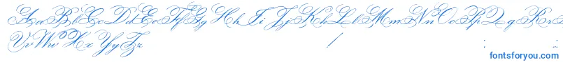 FaceOfYesterday-fontti – siniset fontit valkoisella taustalla