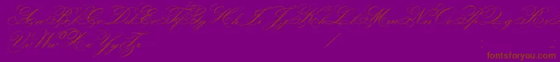 Шрифт FaceOfYesterday – коричневые шрифты на фиолетовом фоне