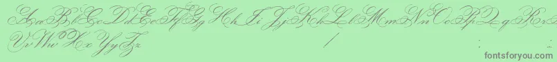 FaceOfYesterday-Schriftart – Graue Schriften auf grünem Hintergrund